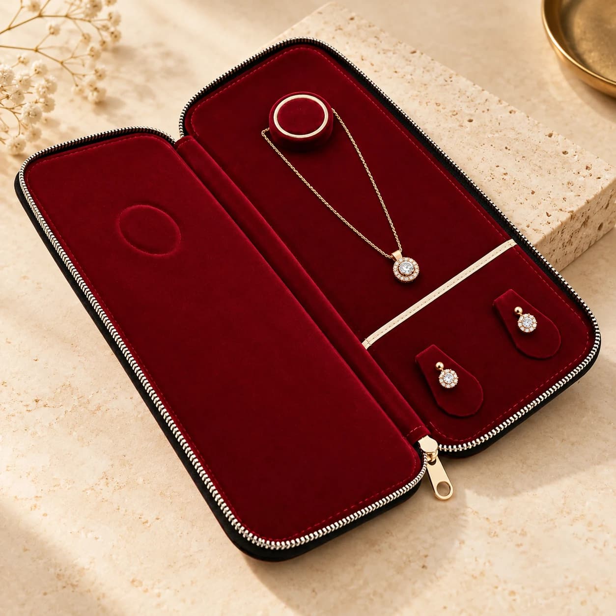 Velvet Necklace Pouch
